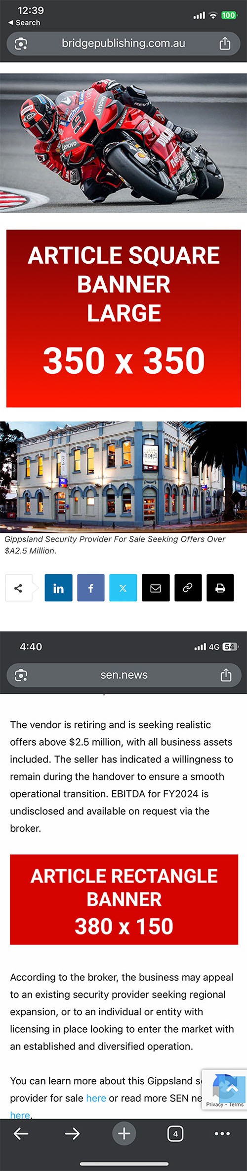 Moble Ads SEN News